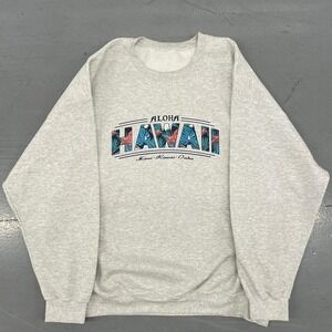 Grey Aloha surfwear crewneck
